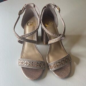 Gianni Bini Rose Gold Glitter Heels Size 6M